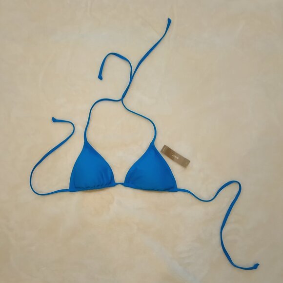 J. Crew Other - J Crew Womens Bright Blue Triangle String Bikini Top 💙
